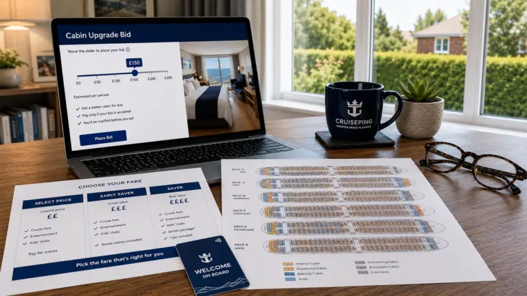 Cruise Cabin Upgrades: Bidding Strategies, Fare Tiers & Value Calculations