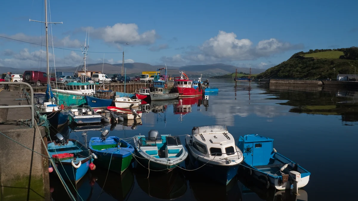 Bantry Cruise Port guide image showing small boats in Bantry Harbour, County Cork