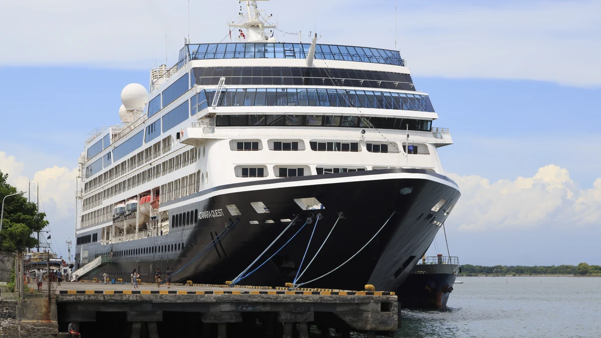 Cruise ship Azamara Quest at Benoa Port in Bali