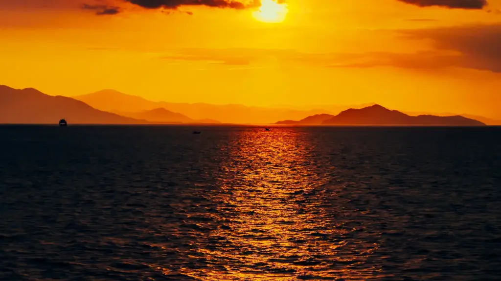 Sunset viewed from Brilliant Lady