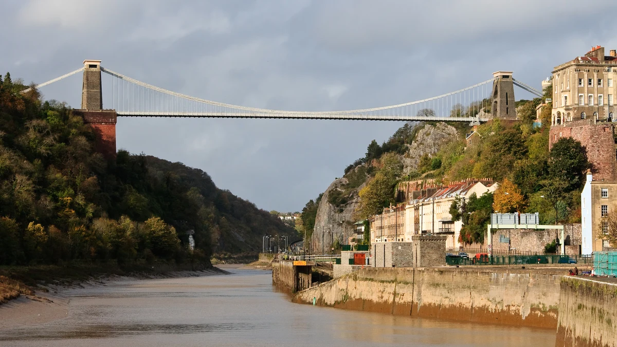 Bristol Cruise Port image showing Clifton Suspension Bridge above the Avon Gorge