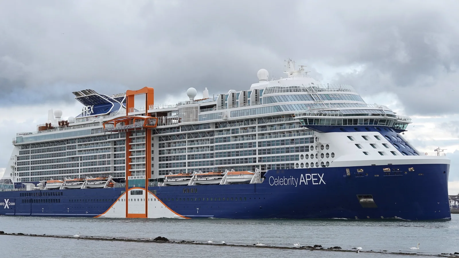 Celebrity Apex cruise ship sailing at sea