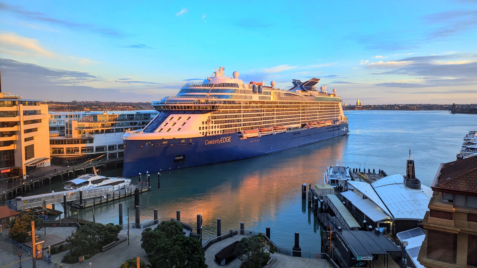 Celebrity Edge cruise ship in Auckland New Zealand