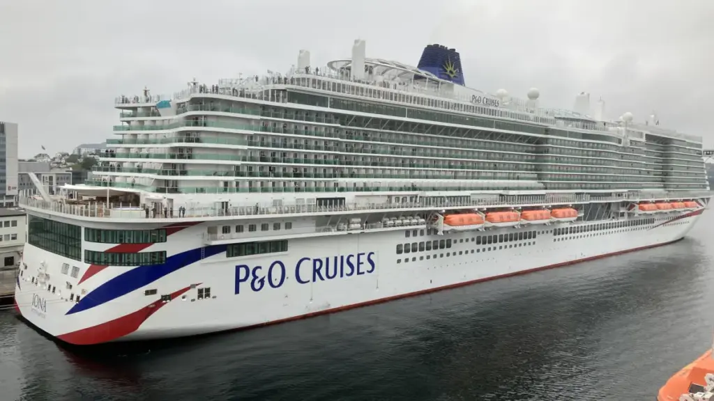 Iona cruise ship at sea for P&O Cruises