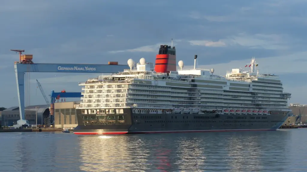 Queen Anne cruise ship in Kiel harbour