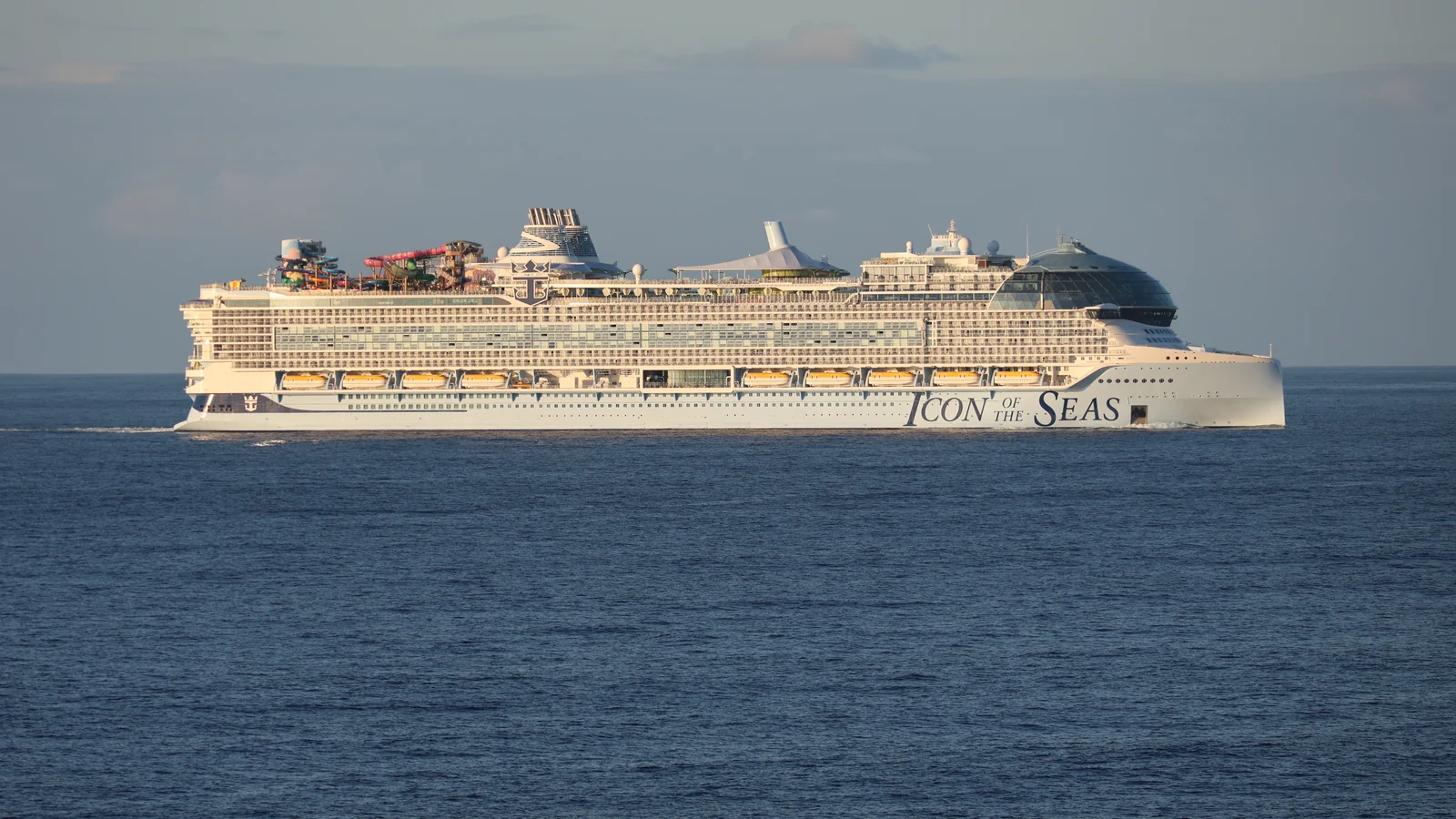 Icon of the Seas sailing north of Puerto Rico