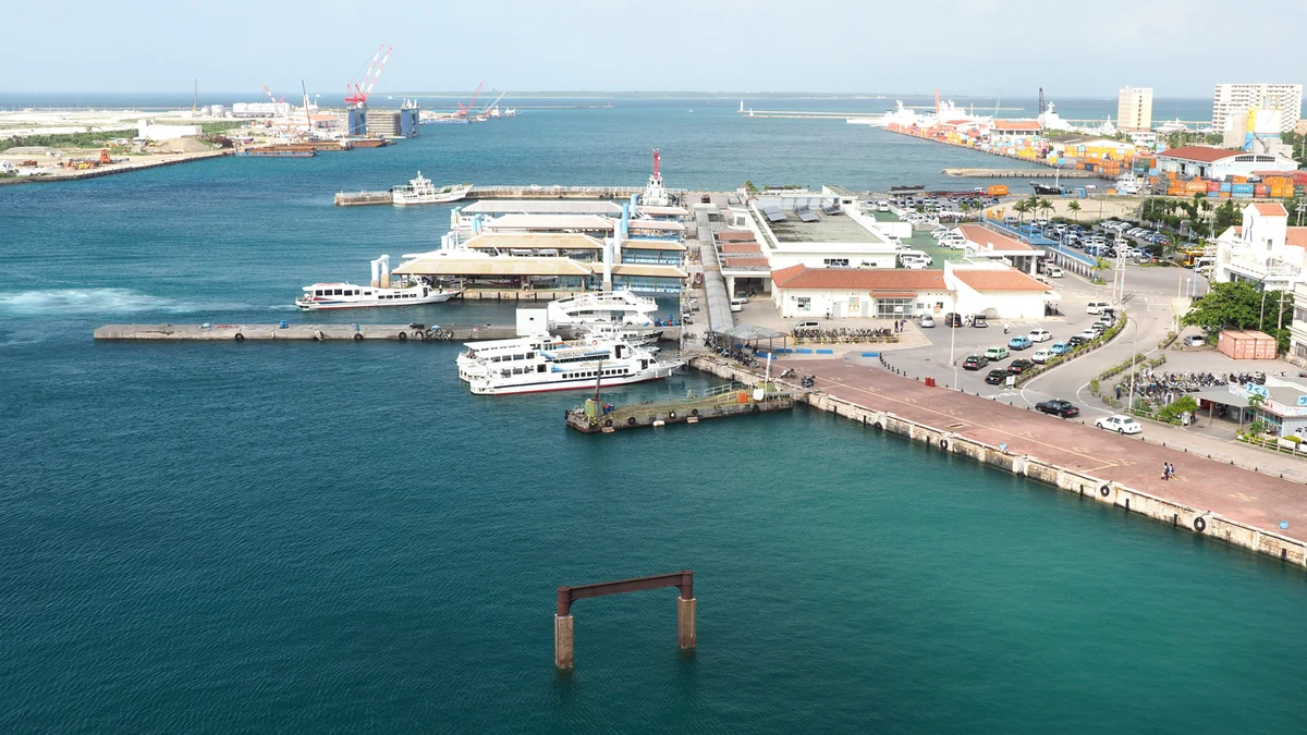 Ishigaki Port and passenger ferry facilities in Okinawa, Japan