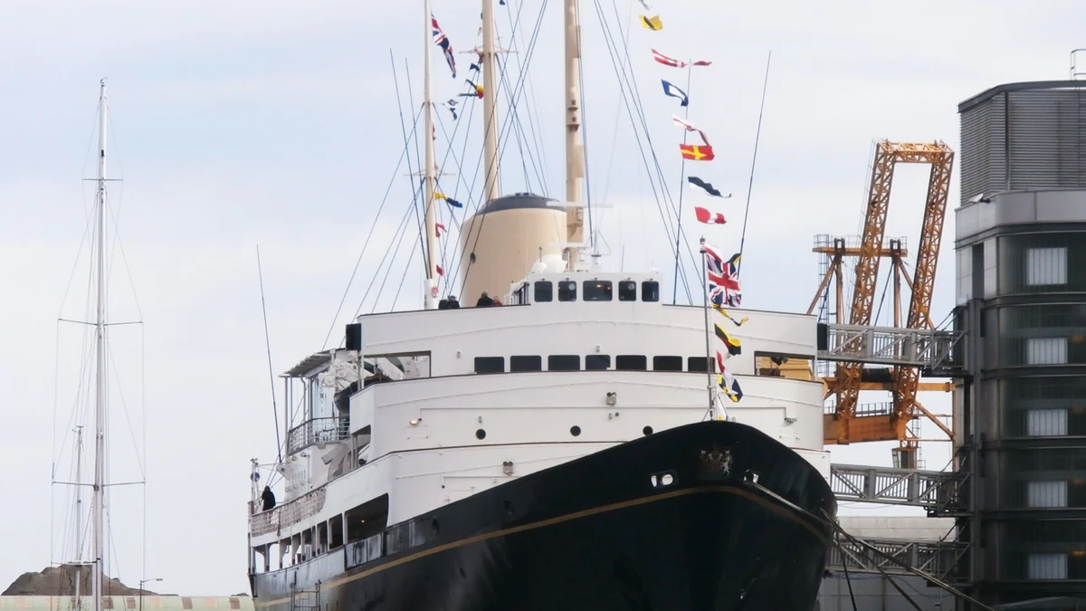 Leith Cruise Port image showing the Royal Yacht Britannia at Ocean Terminal