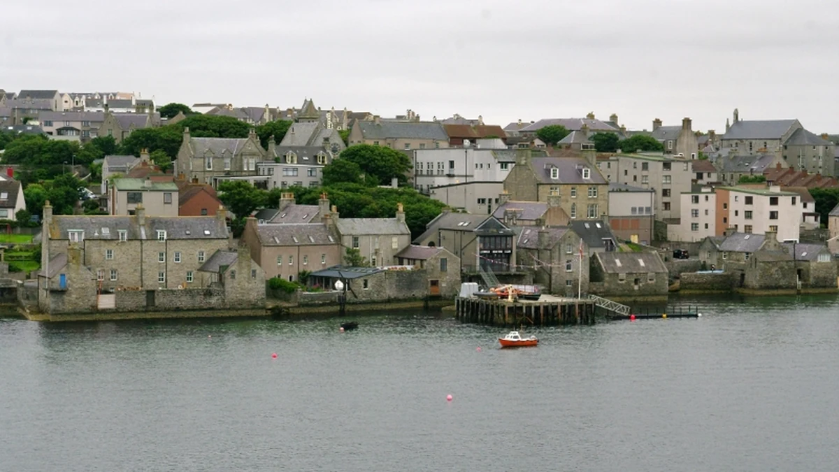 Lerwick cruise port waterfront in Shetland