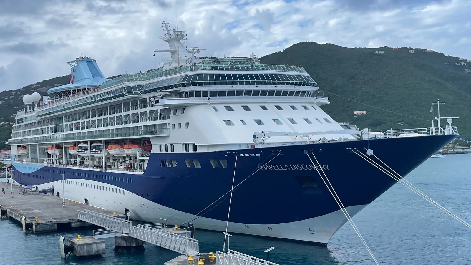 Marella Discovery berthed in Road Town, Tortola