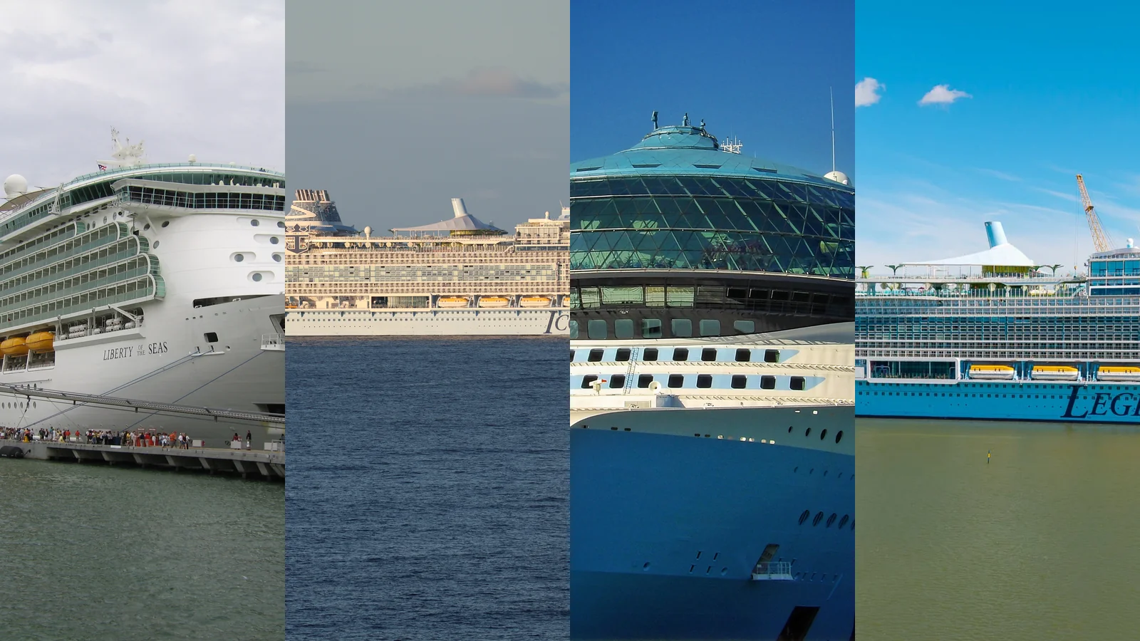 Liberty, Icon, Star and Legend of the Seas shown together