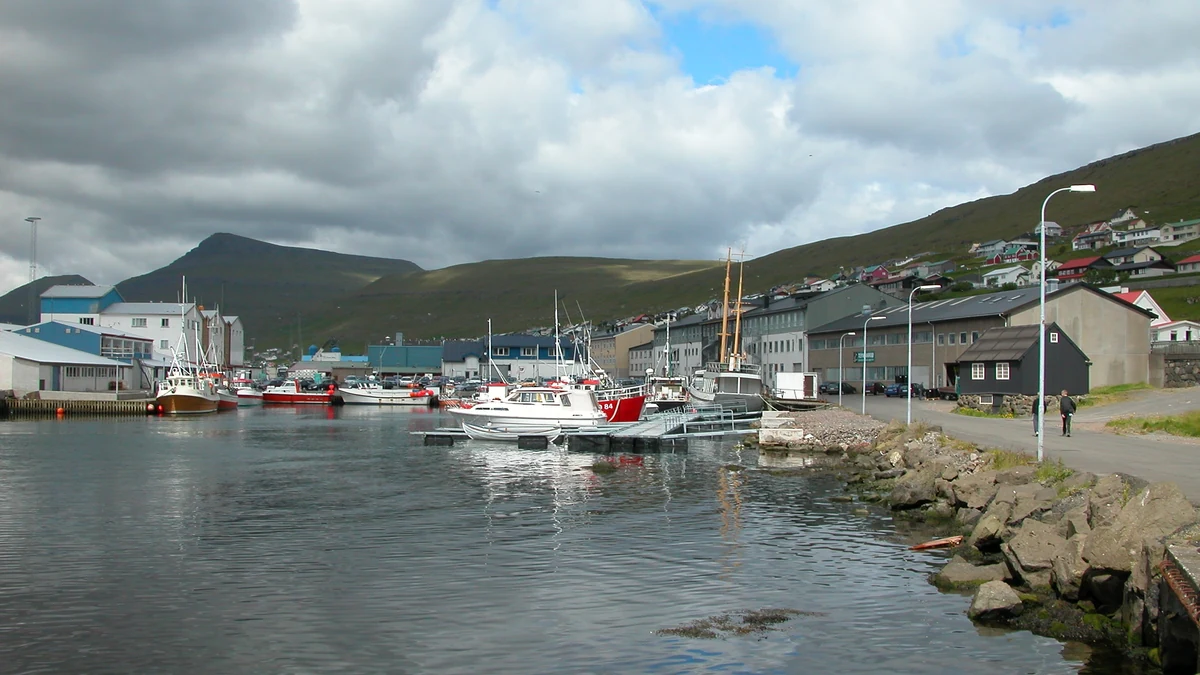 Runavík cruise port harbour in the Faroe Islands