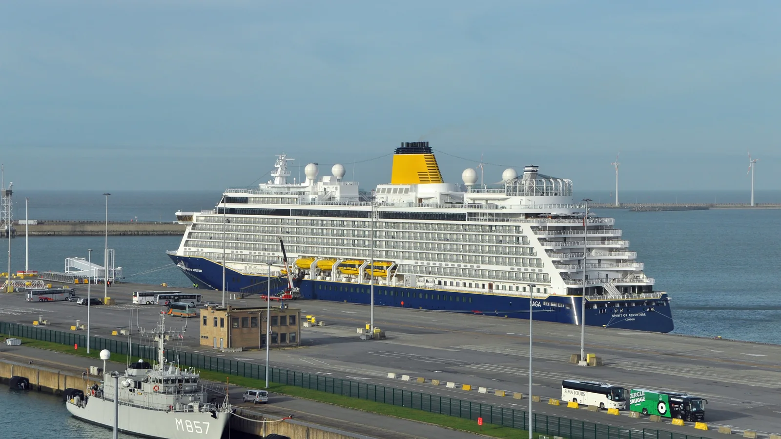 Spirit of Adventure in the port of Zeebrugge