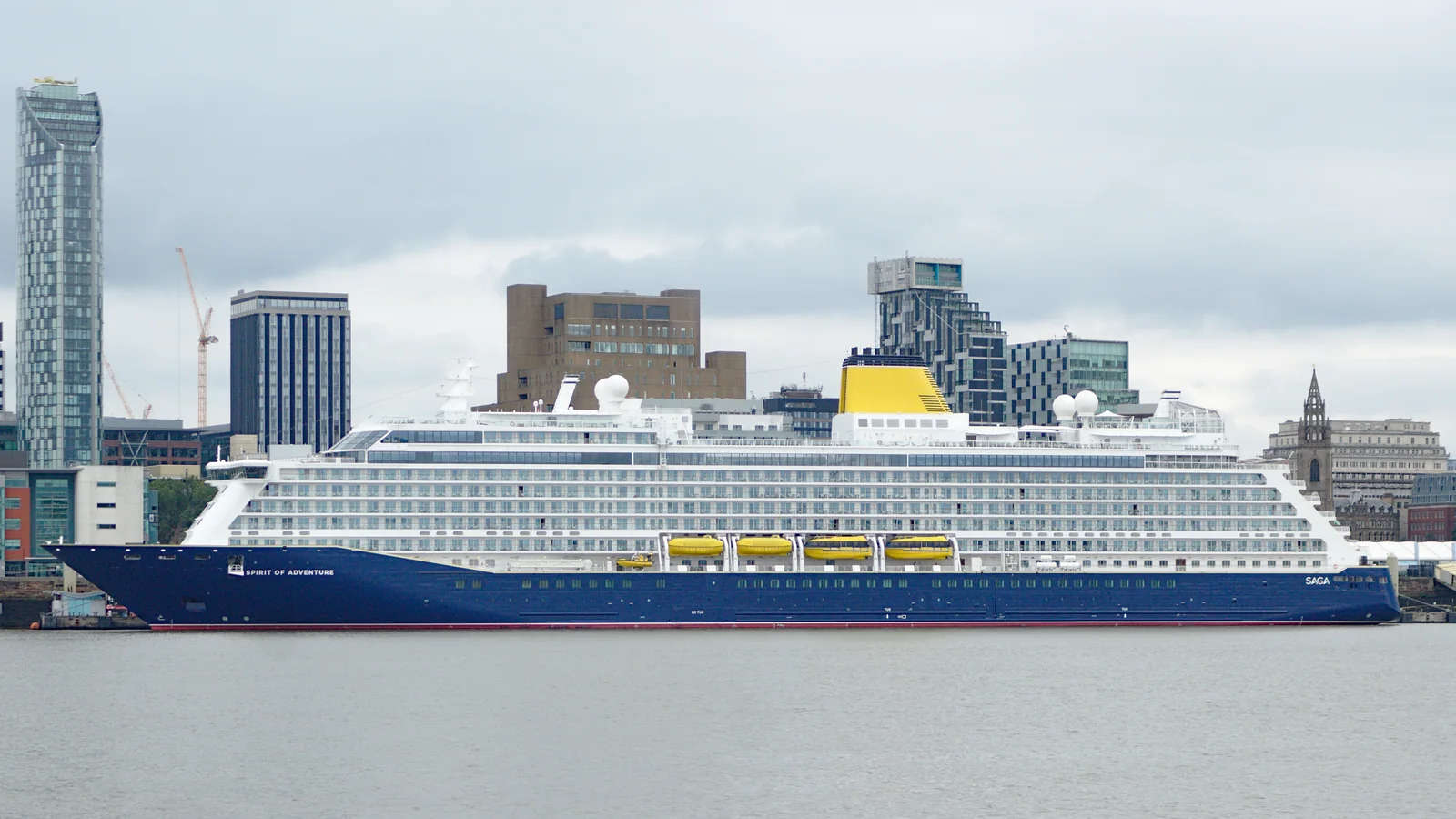 Saga cruise ship Spirit of Adventure at Liverpool