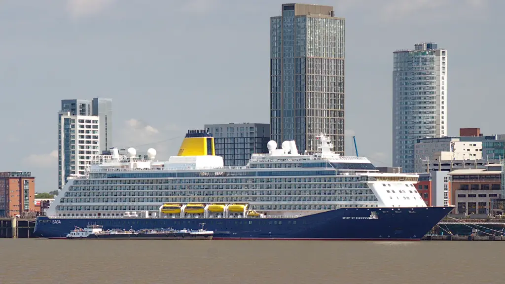 Saga cruise ship Spirit of Discovery at Liverpool