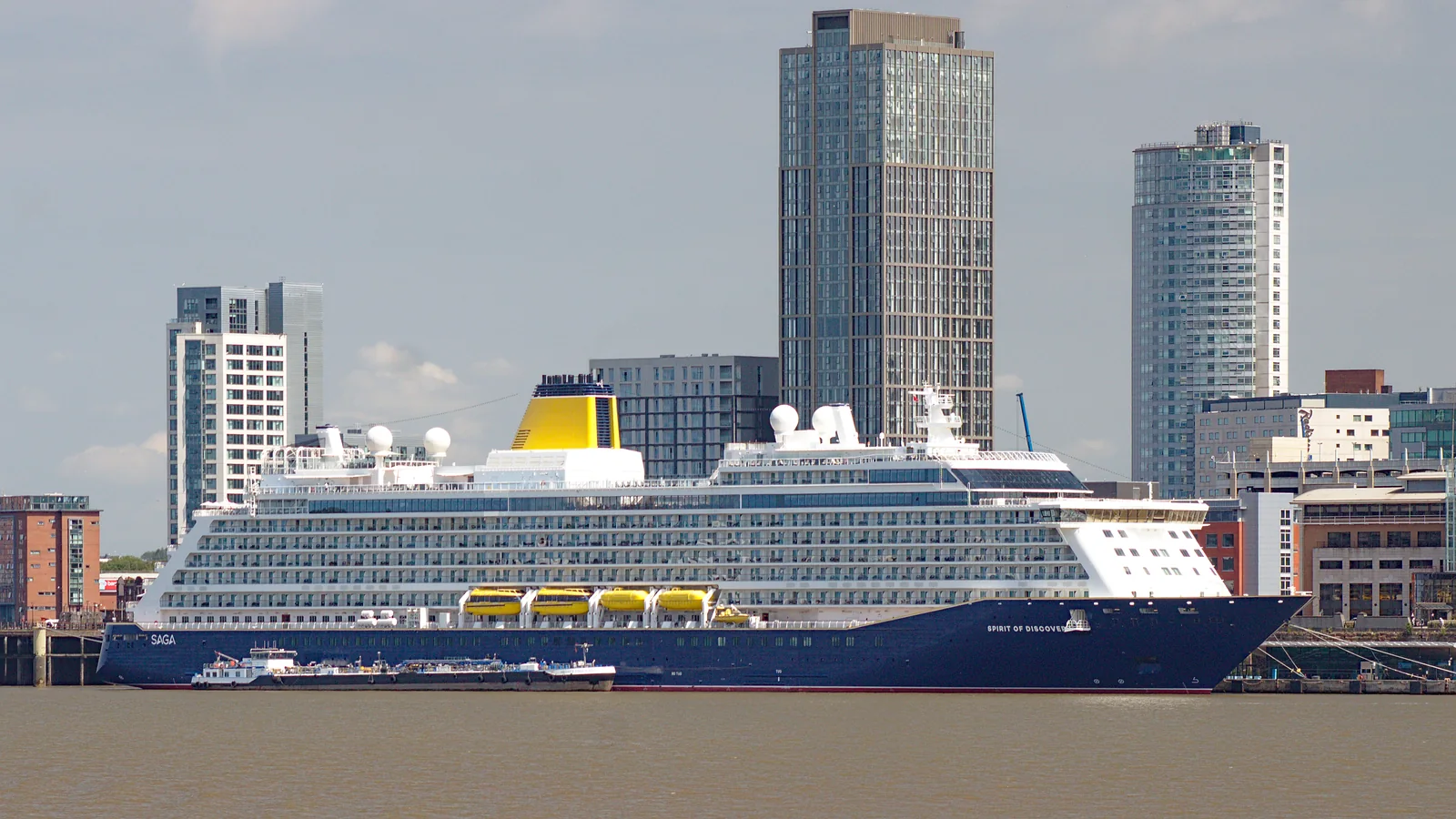 Saga cruise ship Spirit of Discovery at Liverpool