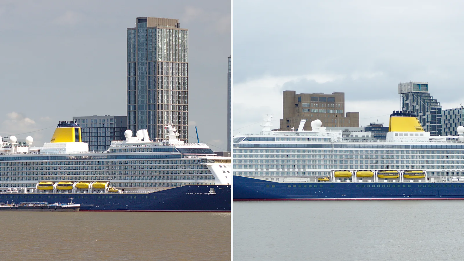 Spirit of Discovery and Spirit of Adventure shown side by side