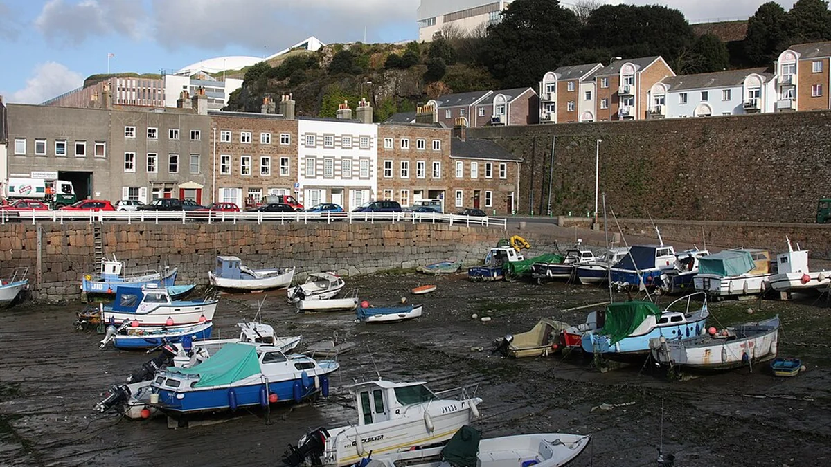 St Helier cruise port and harbour setting