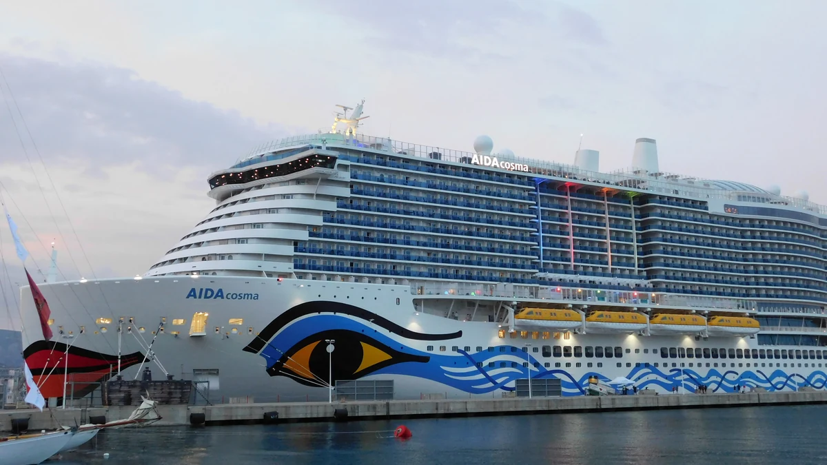 AIDAcosma cruise ship in port