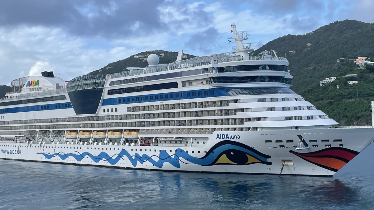 AIDAluna cruise ship at sea in 2024