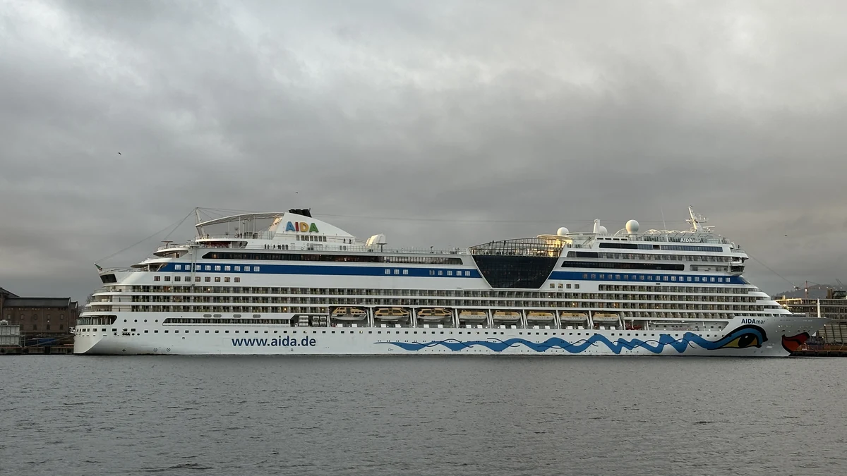 AIDAmar cruise ship in Oslo in 2025