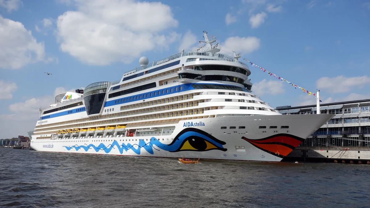 AIDAstella cruise ship in Hamburg