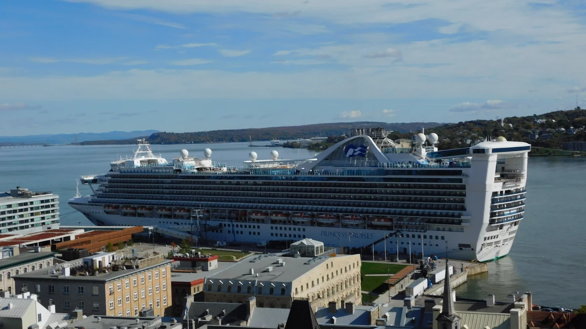 Caribbean Princess cruise ship at Quebec City