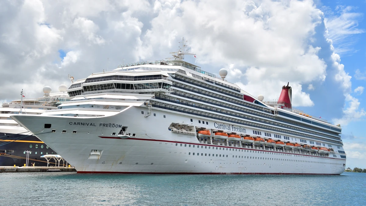 Carnival Freedom cruise ship at sea