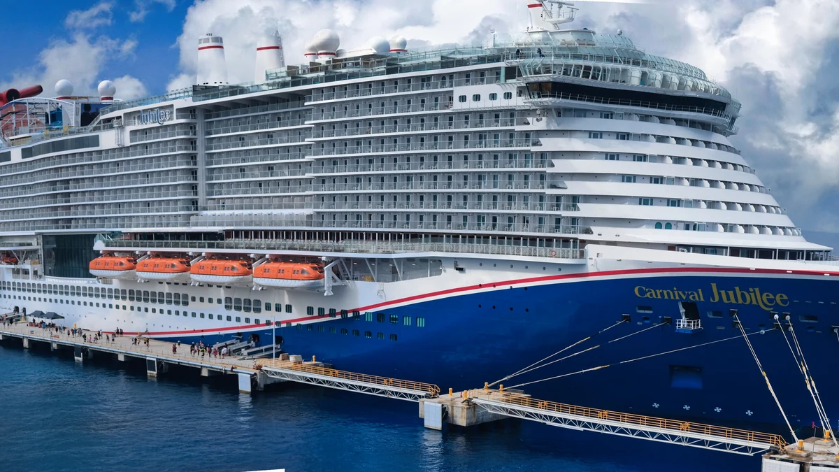 Carnival Jubilee cruise ship docked in Cozumel