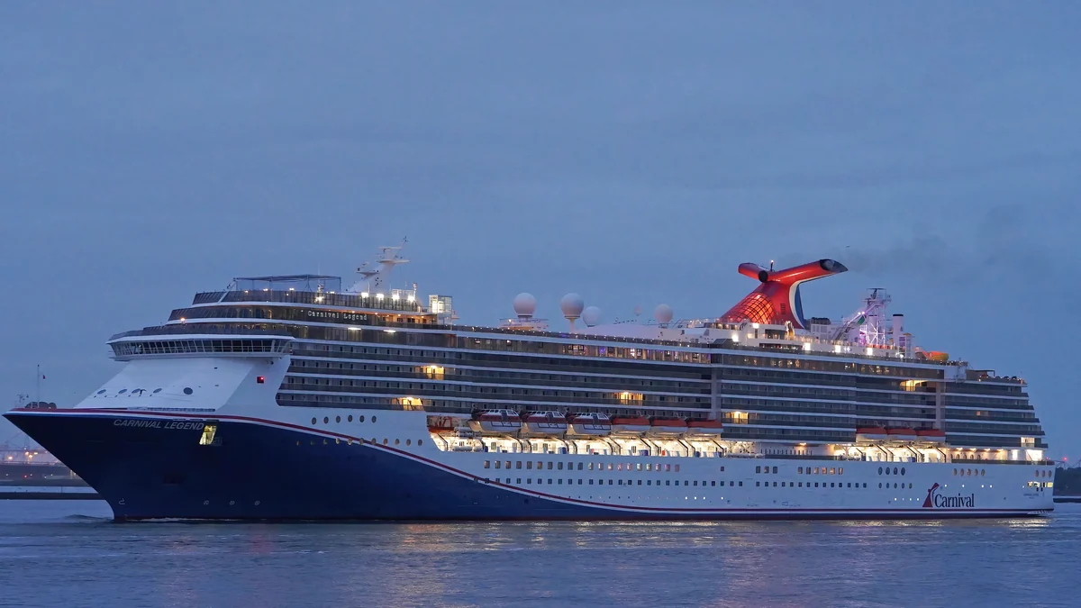 Carnival Legend cruise ship near Hoek van Holland