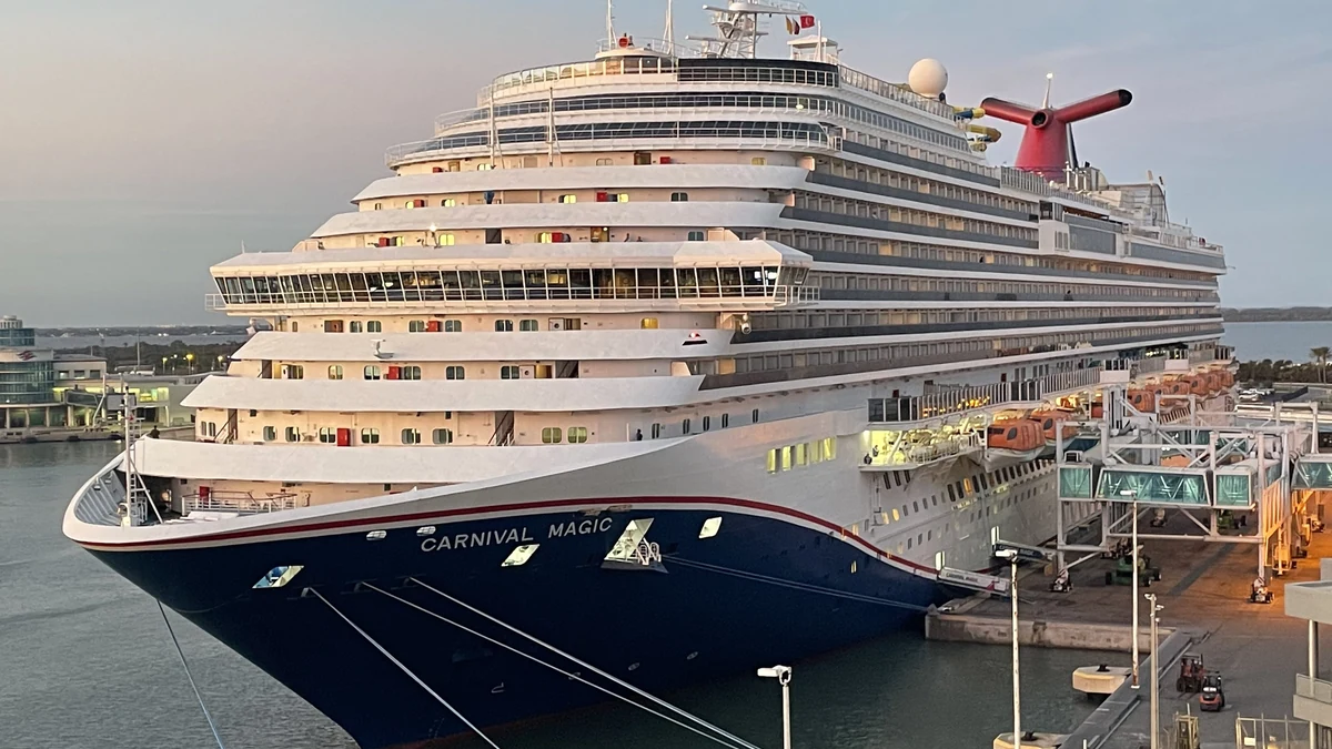 Carnival Magic cruise ship berthed at Port Canaveral