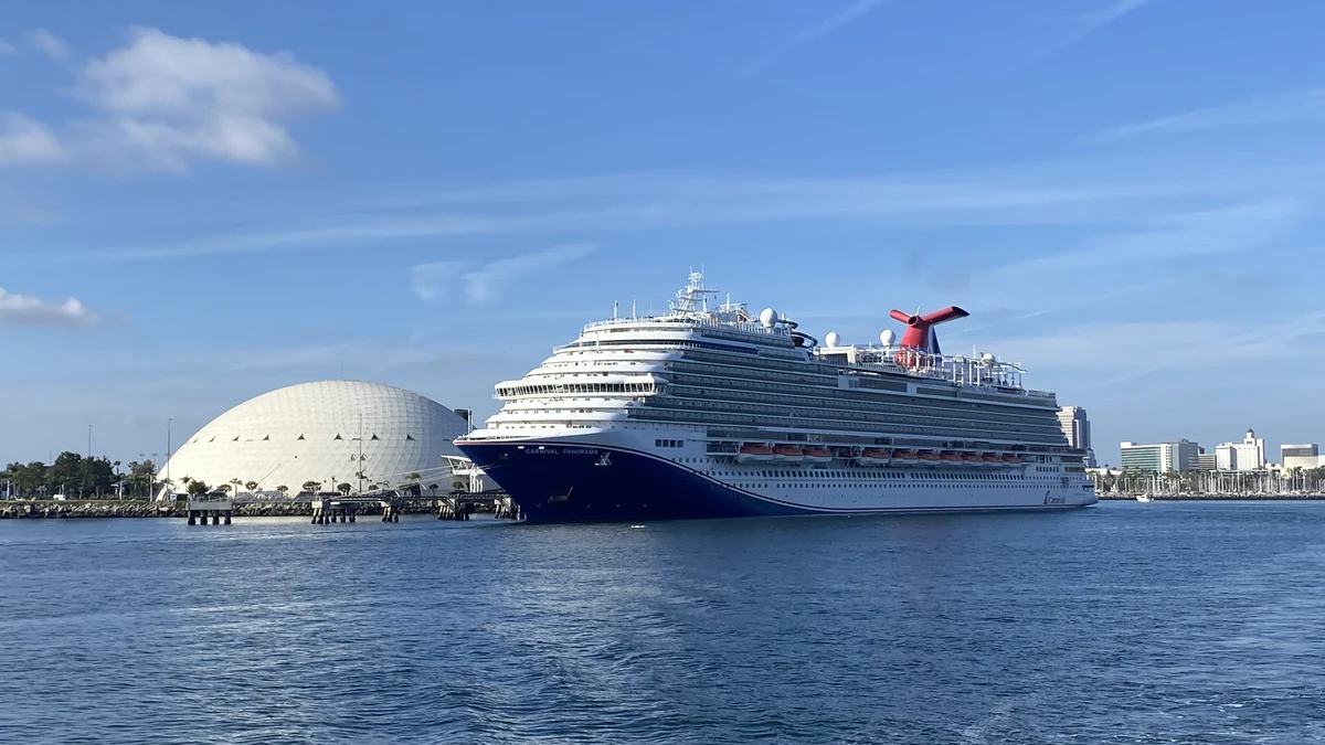 Carnival Panorama cruise ship docked in Long Beach California