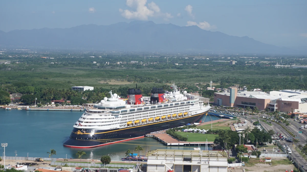Disney Wonder cruise ship in Puerto Vallarta Mexico