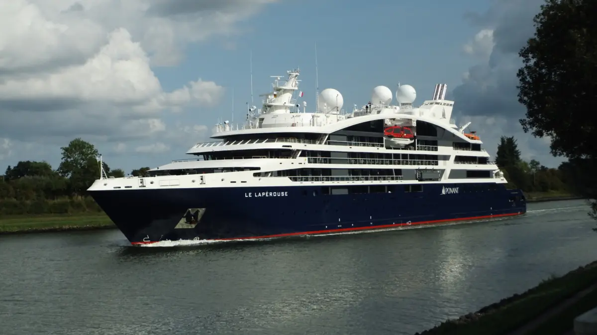 Le Lapérouse cruise ship in the Kiel Canal