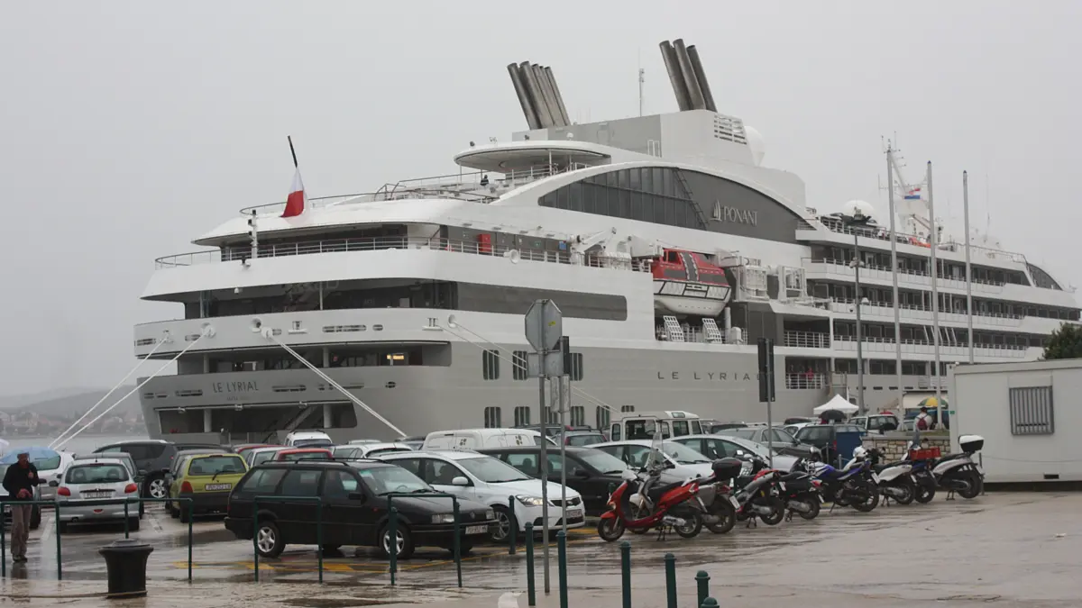 Le Lyrial PONANT cruise ship at Rovinj Croatia