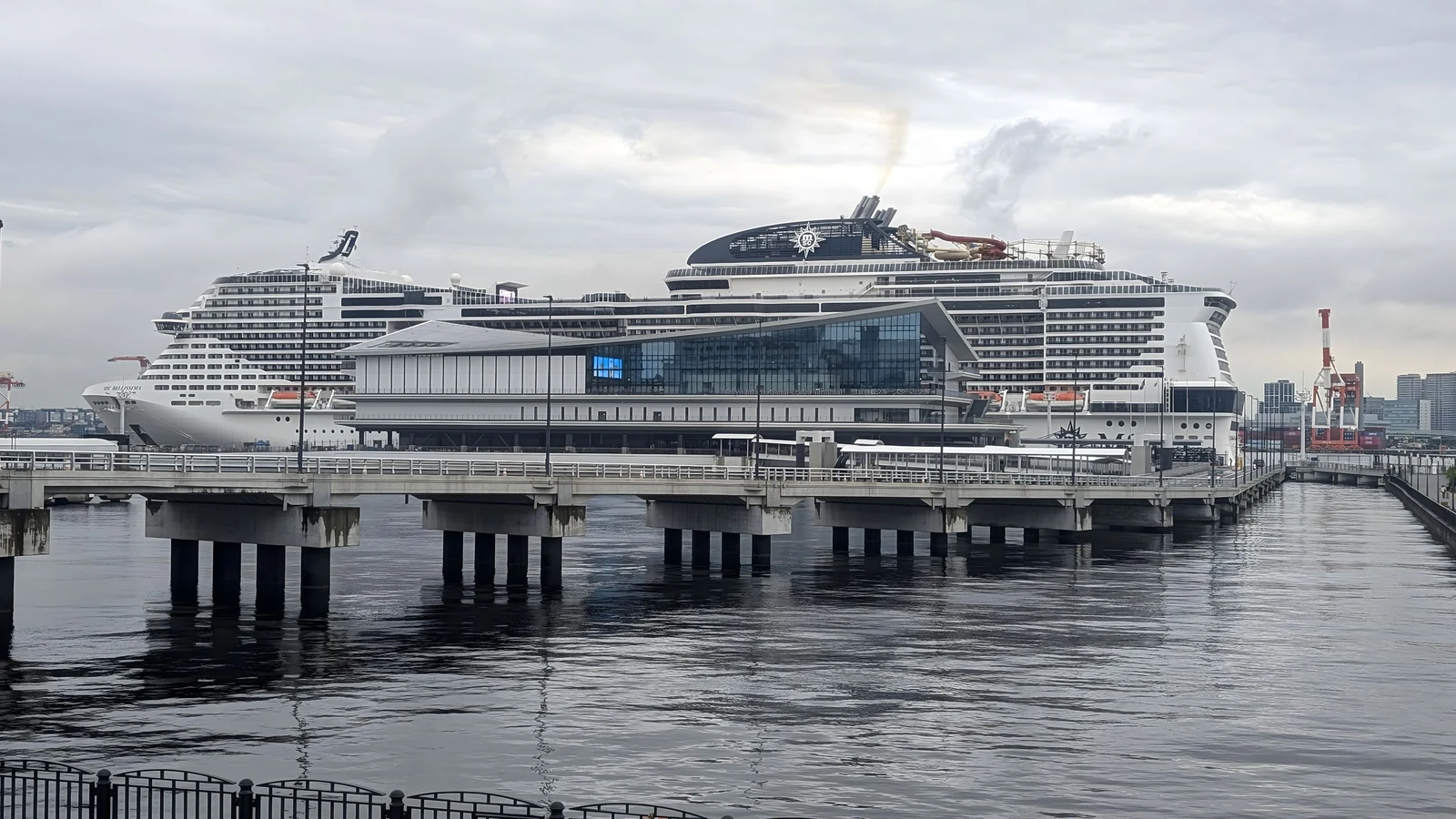 MSC Bellissima cruise ship at Tokyo International Cruise Terminal
