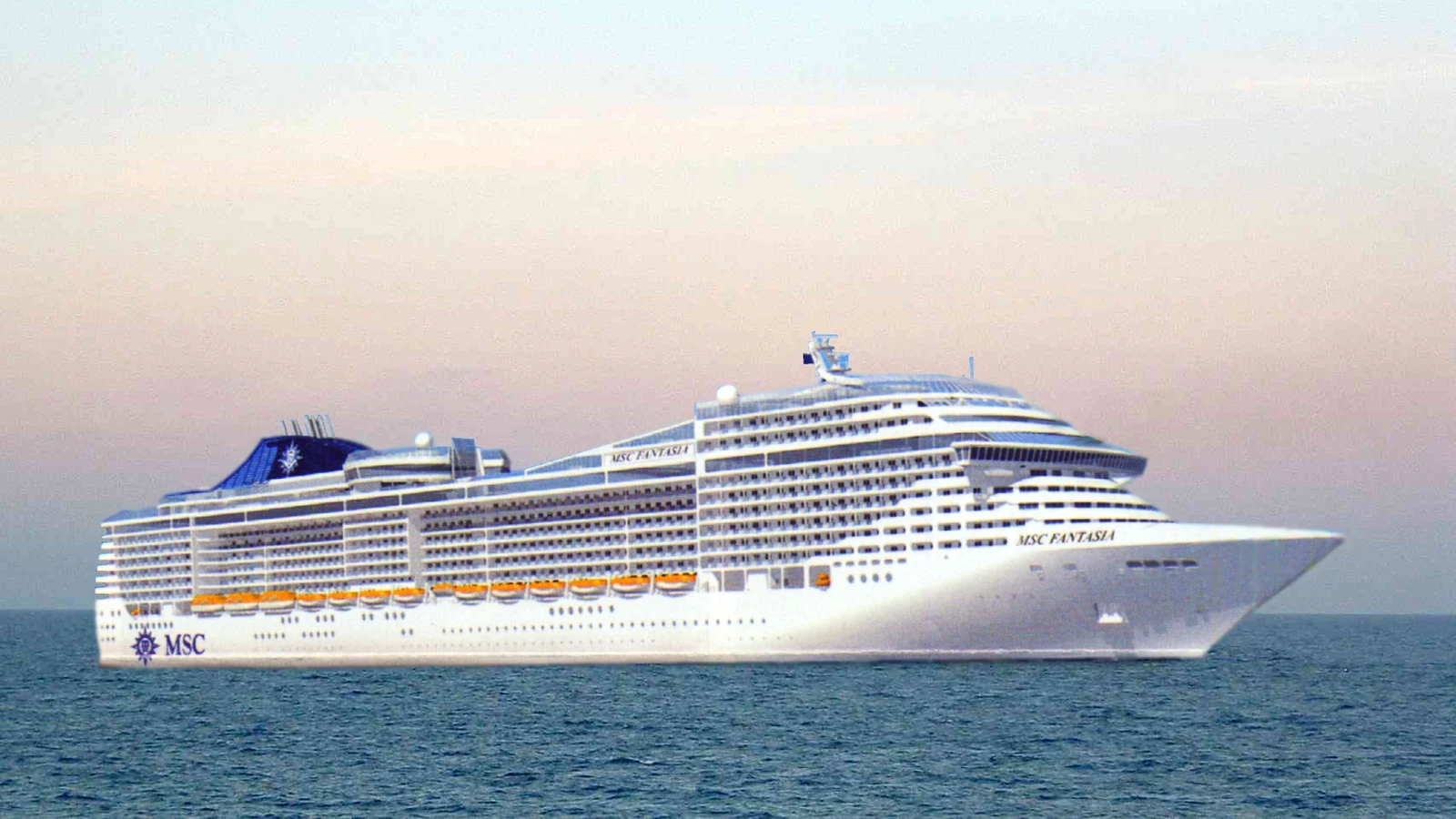 MSC Fantasia cruise ship at sea
