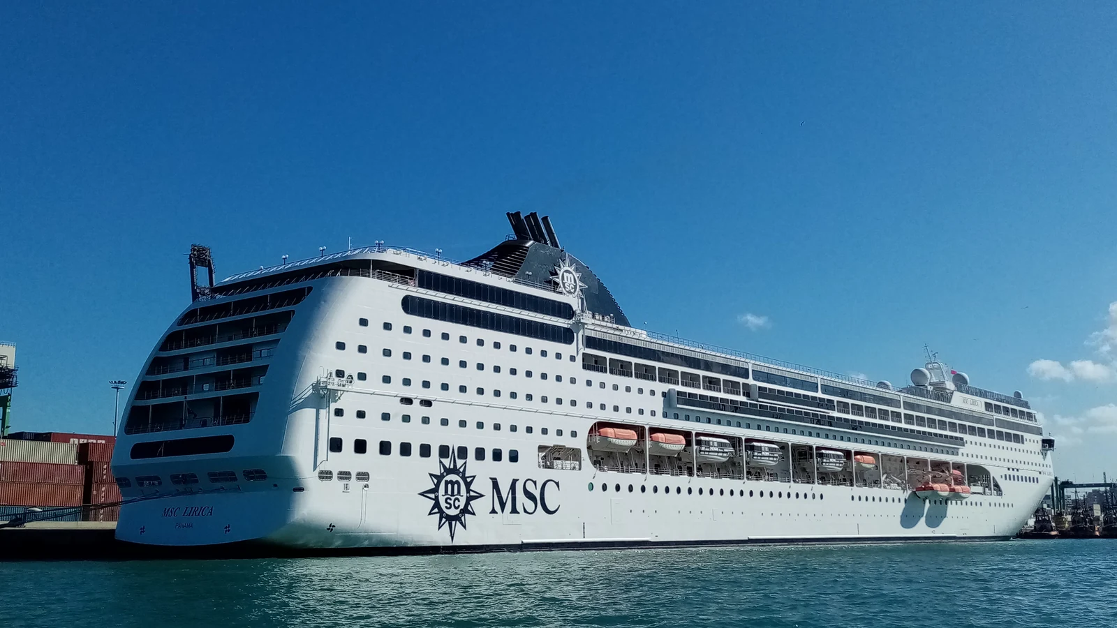 MSC Lirica cruise ship in Casablanca