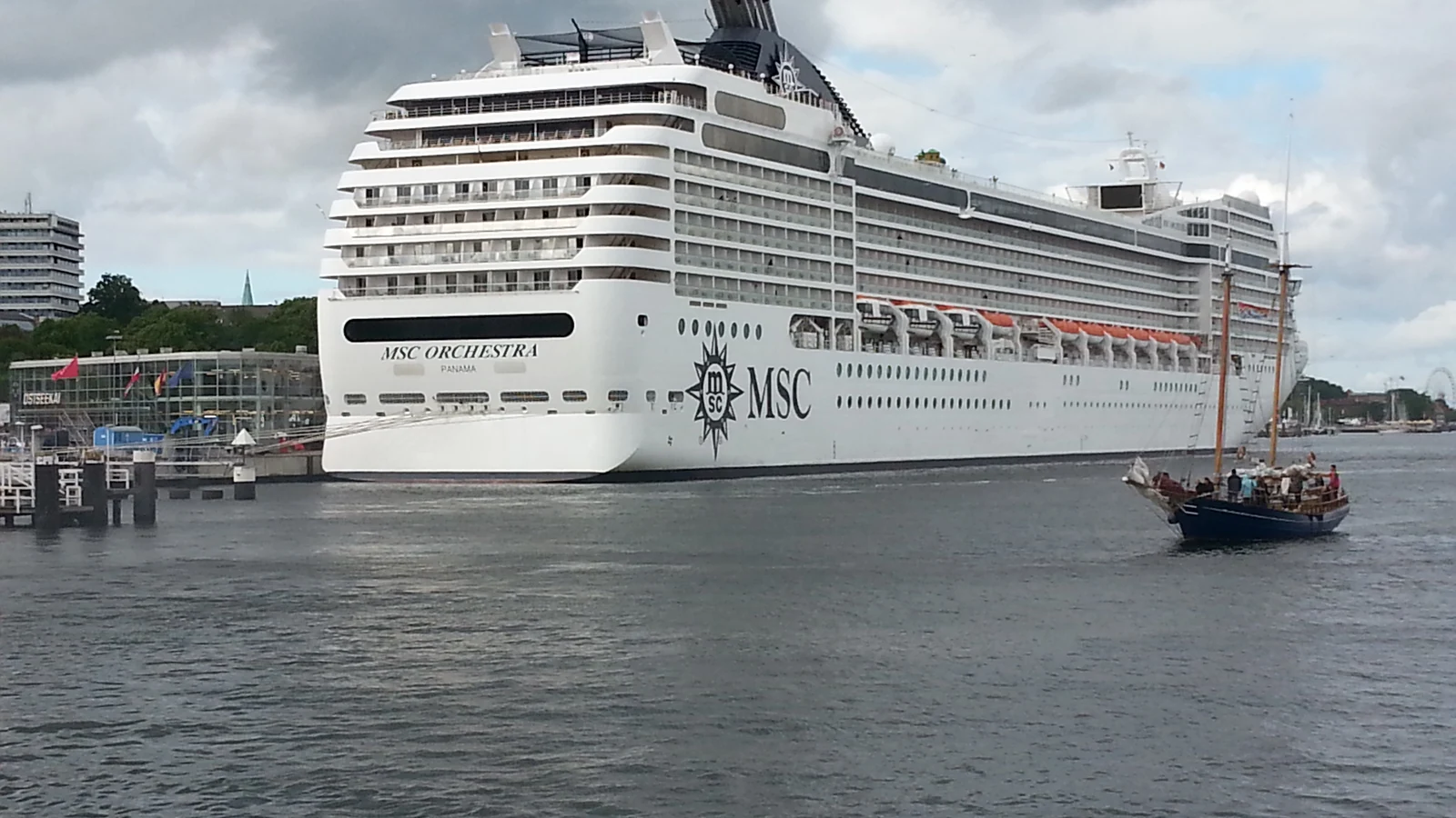 MSC Orchestra cruise ship sailing in northern waters