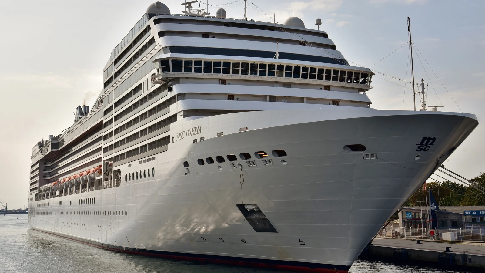 MSC Poesia cruise ship at Warnemünde