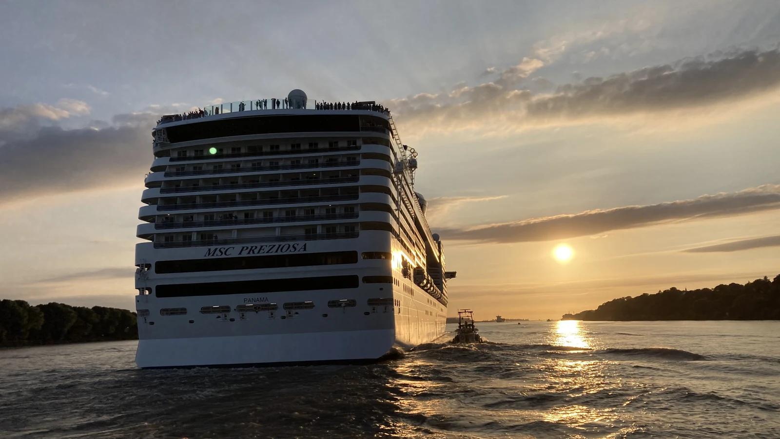 MSC Preziosa cruise ship in port