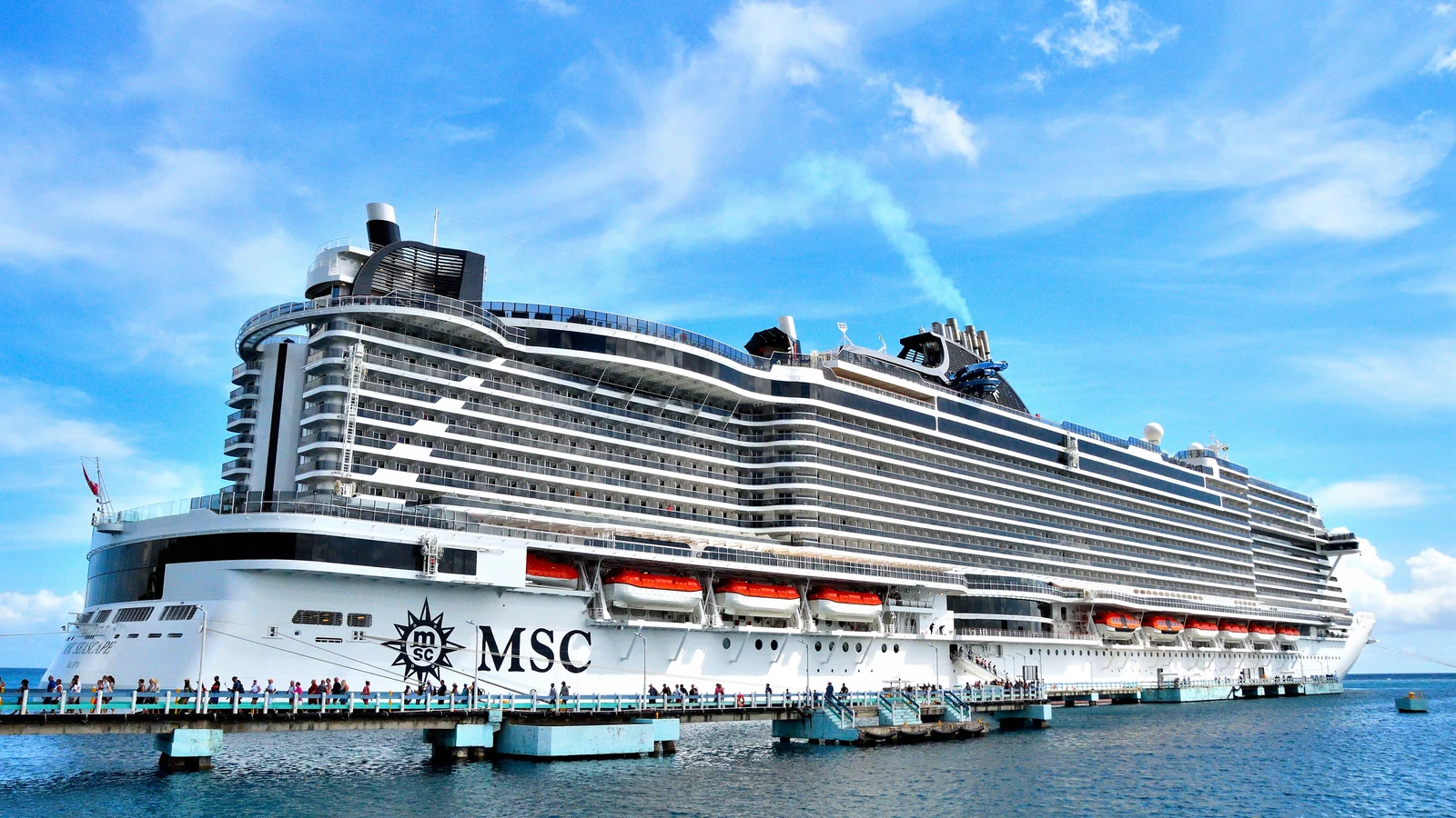 MSC Seascape cruise ship in the Caribbean