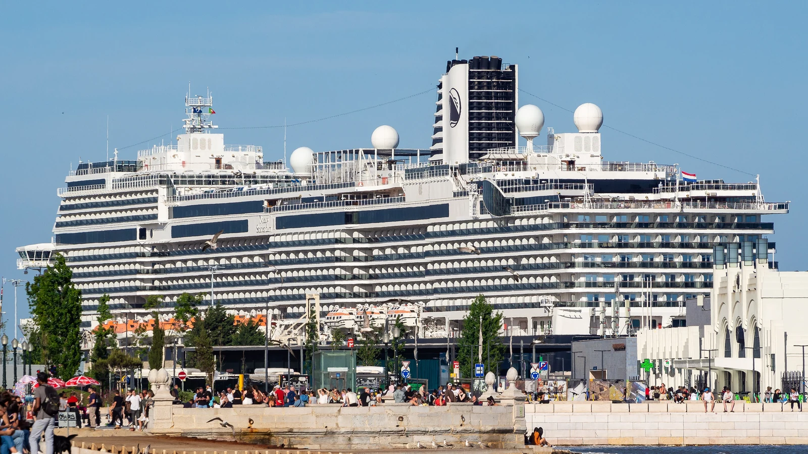 Nieuw Statendam Holland America cruise ship in Lisbon
