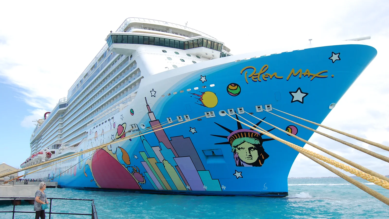 Norwegian Breakaway cruise ship alongside in Bermuda