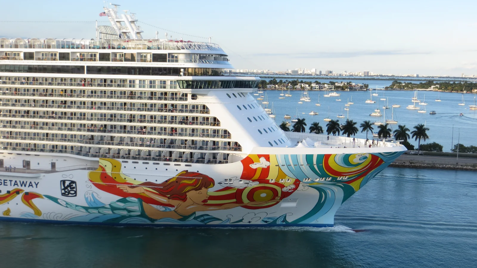 Norwegian Getaway cruise ship departing Miami