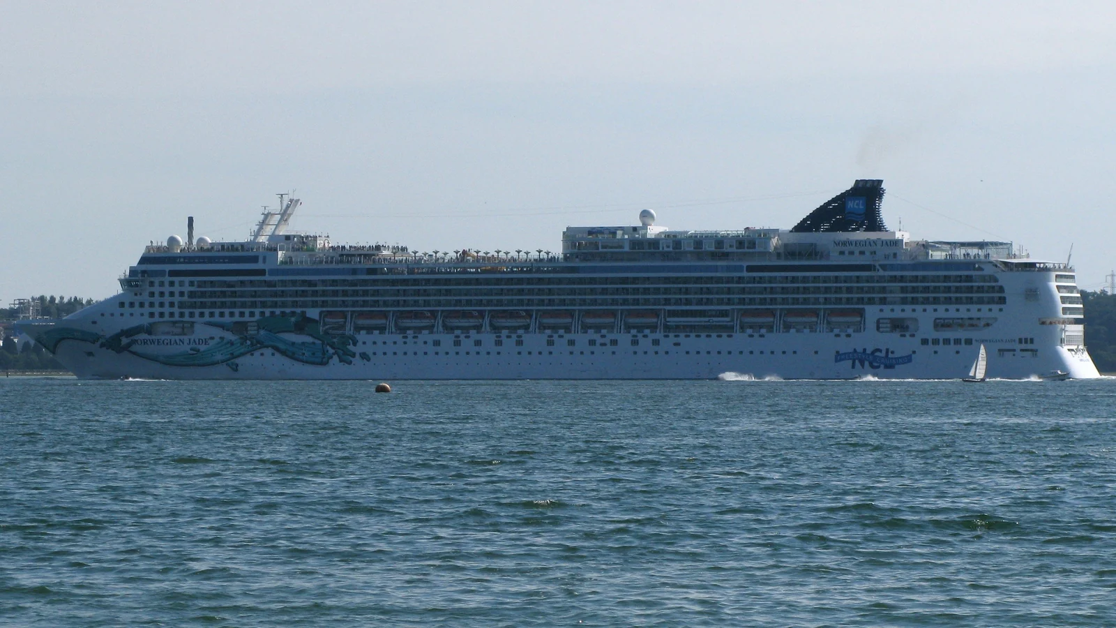 Norwegian Jade cruise ship in Southampton Water