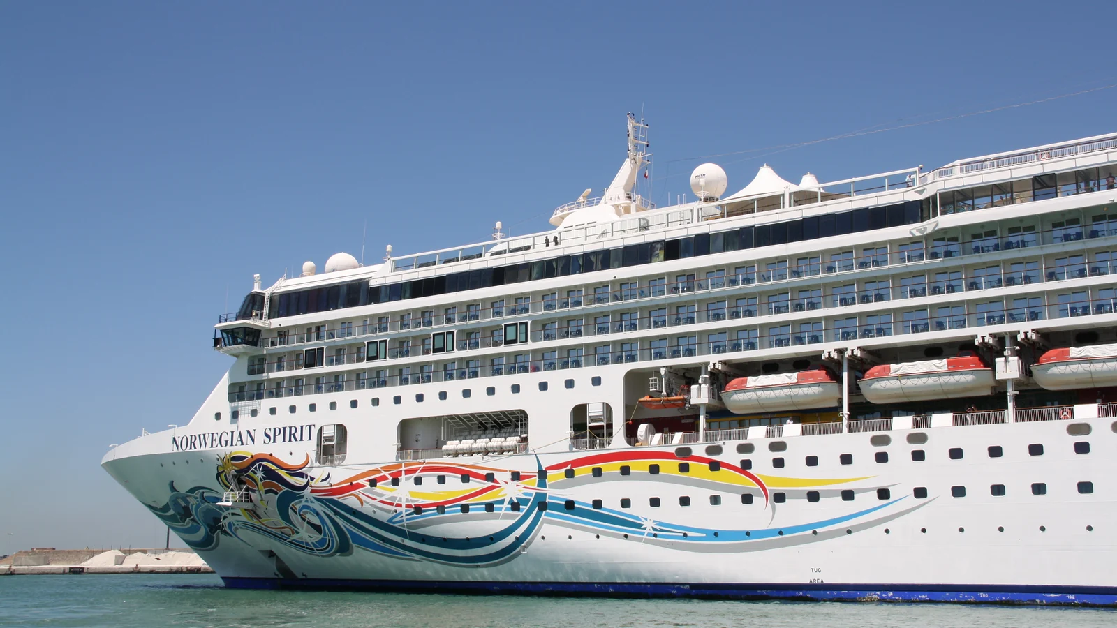 Norwegian Spirit cruise ship berthed in Livorno