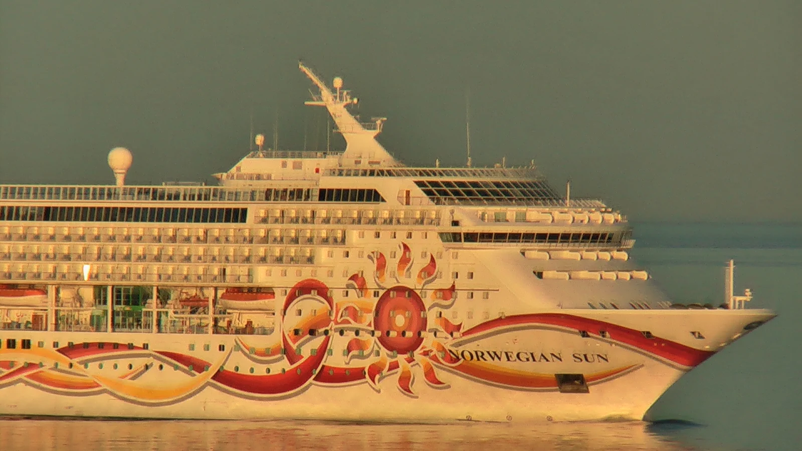 Norwegian Sun cruise ship sailing in the Baltic Sea