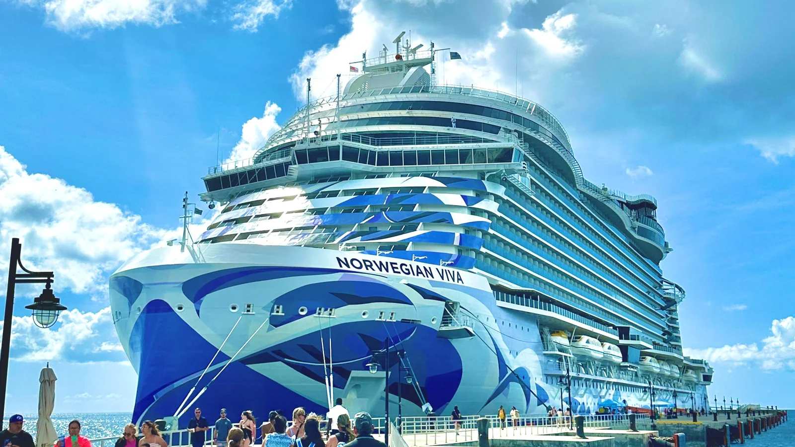 Norwegian Viva cruise ship alongside in the Caribbean