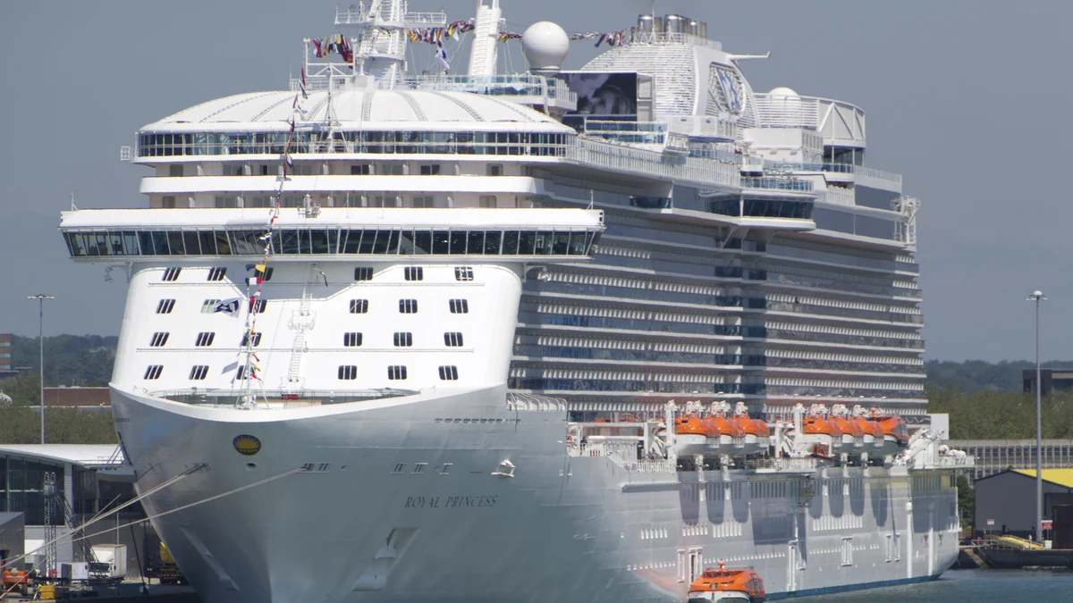 Royal Princess cruise ship at Southampton Docks